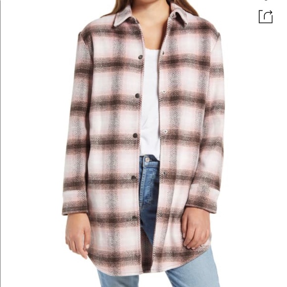 BB Dakota Other - NWT BB Dakota Eldridge Shirt Jacket in Pink Plaid